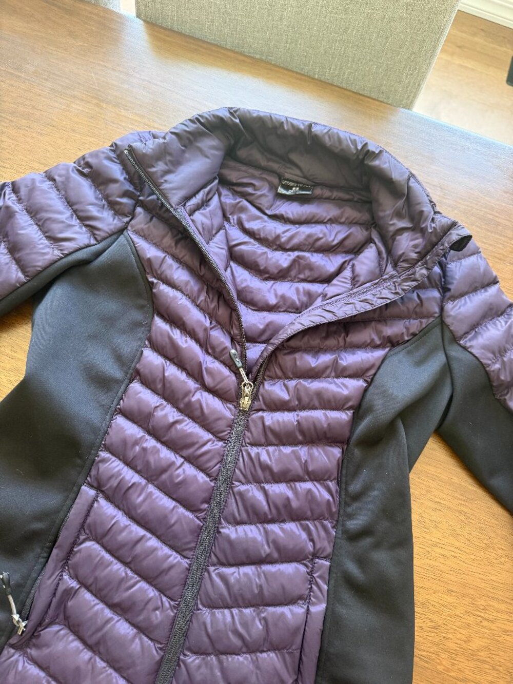 32 Degrees Women's Hybrid Puffer Jacket Size S Plum Lightweight Packable Coat